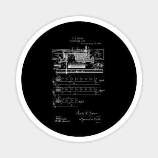 Electric Car Break Vintage Patent Hand Drawing Magnet